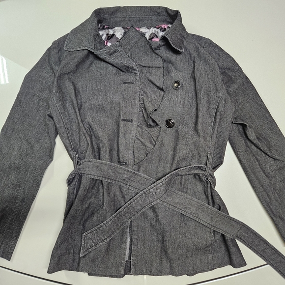 Sandro Charcoal Trench Coat - Picture 1 of 4
